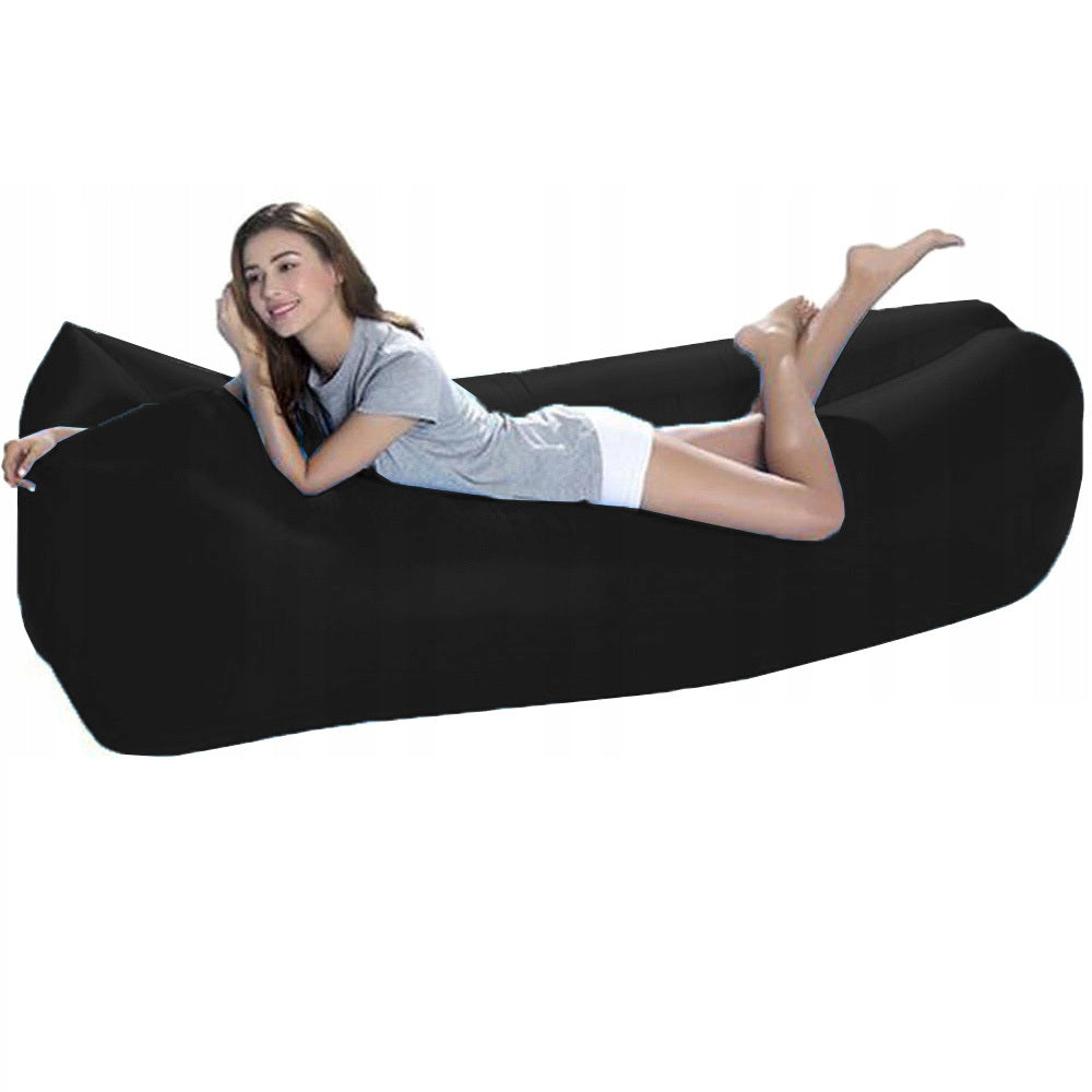 Inflatable Air Sofa Lounger Lazy Couch in Portable Bag (BLACK) - grandhubs.shop