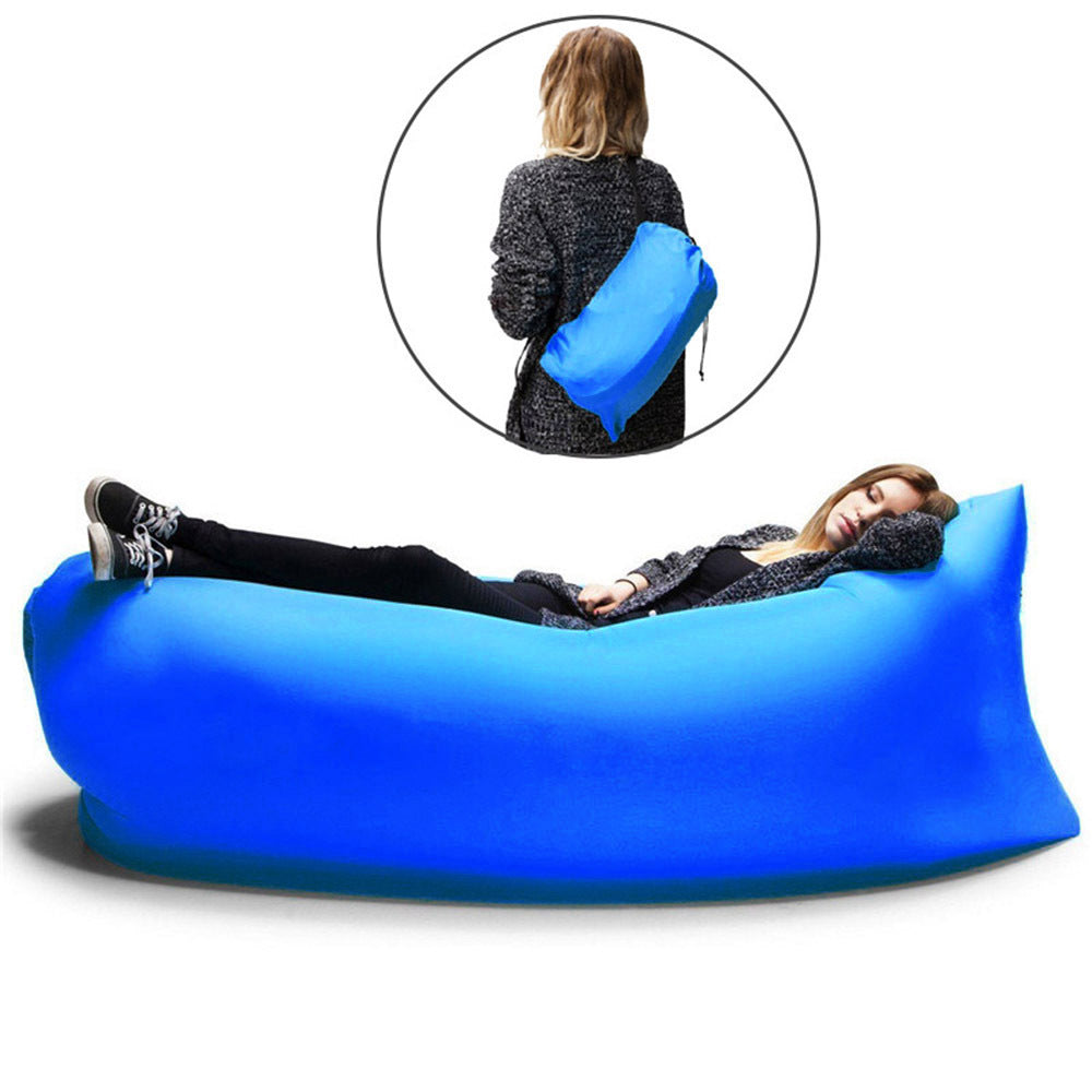 Inflatable Air Sofa Lounger Lazy Couch in Portable Bag (BLUE) - grandhubs.shop