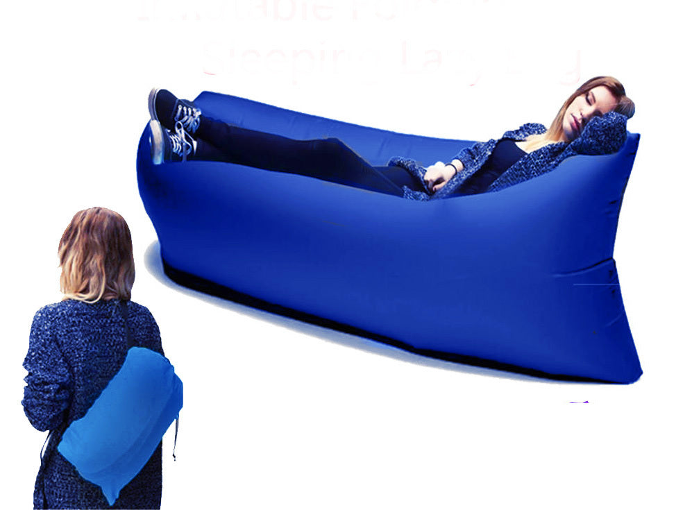 Inflatable Air Sofa Lounger Lazy Couch in Portable Bag (BLUE) - grandhubs.shop