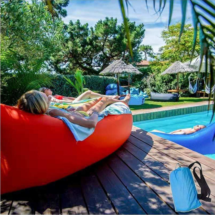 Inflatable Air Sofa Lounger Lazy Couch in Portable Bag (RED) - grandhubs.shop
