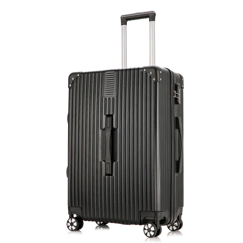 2-Piece Standard Cabin Carry-On Luggage Suitcase Set (Black) - grandhubs.shop