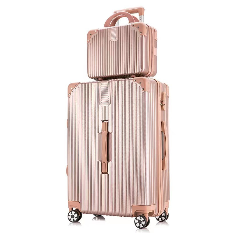 2-Piece Standard Cabin Carry-On Luggage Suitcase Set (Rose Gold) - grandhubs.shop