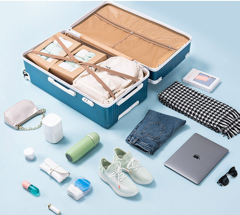 2-Piece Standard Cabin Carry-On Luggage Suitcase Set (Rose Gold) - grandhubs.shop