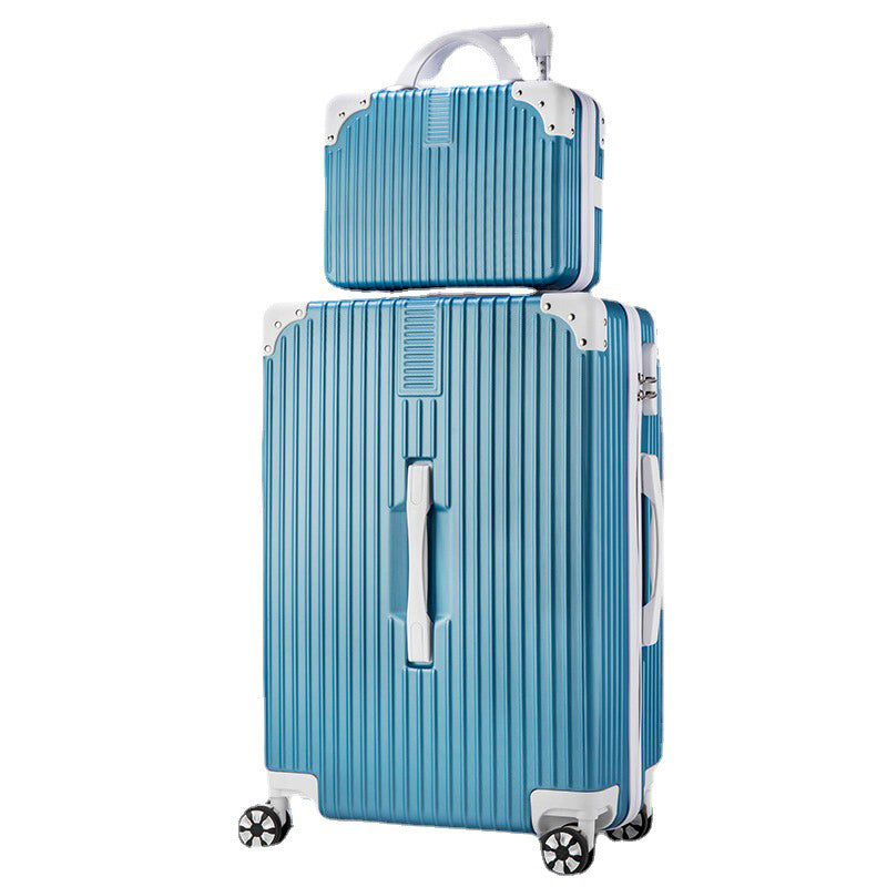 2-Piece Standard Cabin Carry-On Luggage Suitcase Set (Sky Blue) - grandhubs.shop