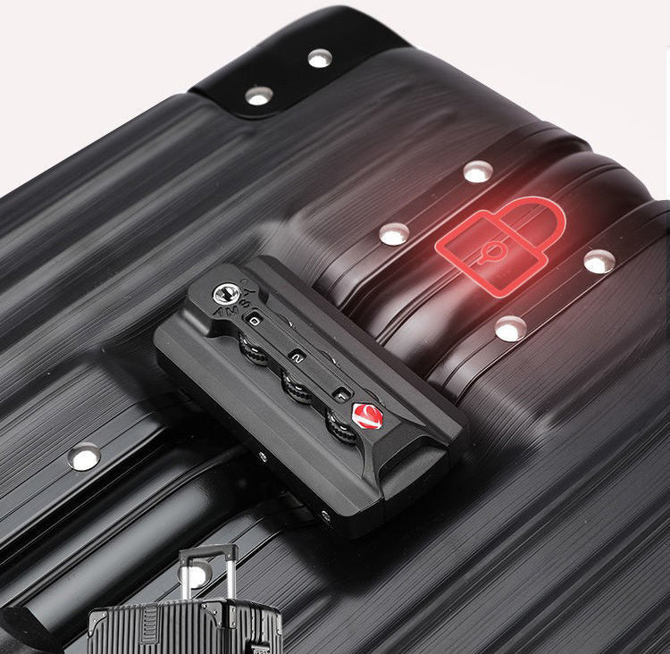 2-Piece Deluxe Tough Carry-On Luggage Suitcase Set (Black) - grandhubs.shop