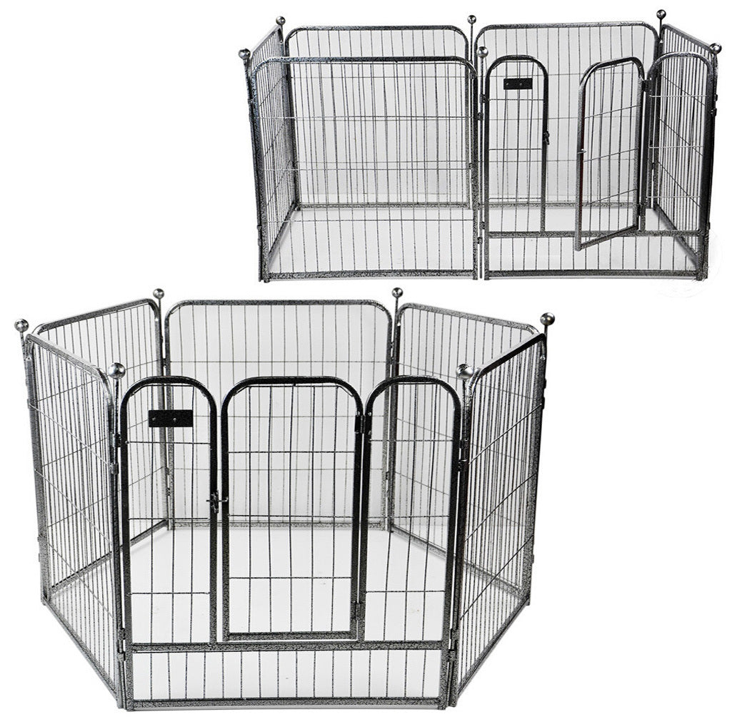 Premium Heavy Duty Metal Pet Dog Exercise Playpen Enclosure Fence Cage (50x60 x 6) - grandhubs.shop