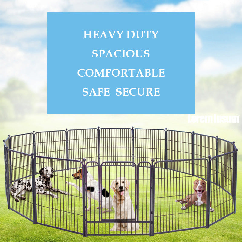 Premium Heavy Duty Metal Pet Dog Exercise Playpen Enclosure Fence Cage (50x60 x 6) - grandhubs.shop