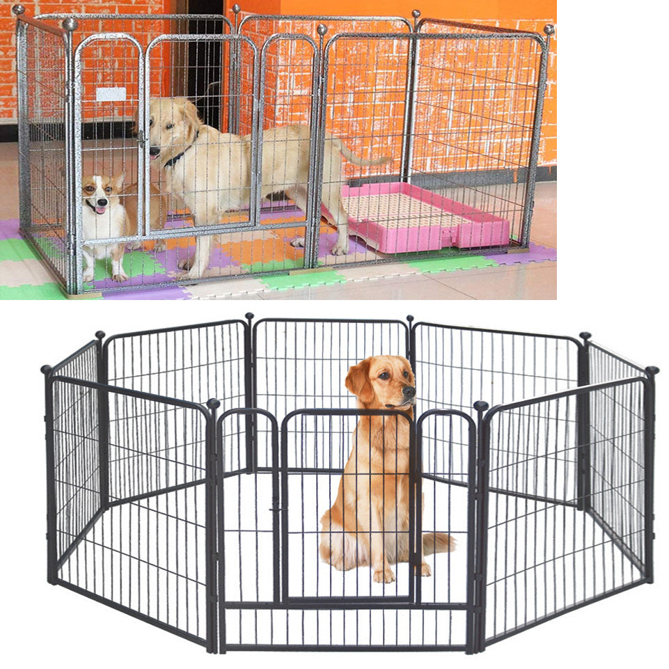 XL Premium Heavy Duty Metal Pet Dog Exercise Playpen Enclosure Fence Cage (100x120 x 6) - grandhubs.shop