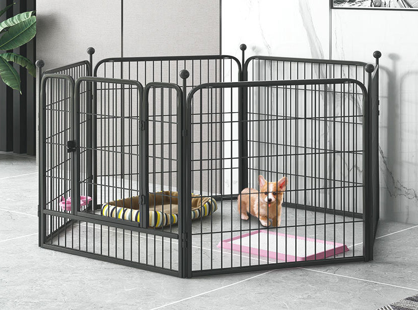 XL Premium Heavy Duty Metal Pet Dog Exercise Playpen Enclosure Fence Cage (100x120 x 6) - grandhubs.shop
