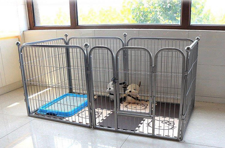 Premium Heavy Duty Metal Pet Dog Exercise Playpen Enclosure Fence Cage (70x80 x 6) - grandhubs.shop