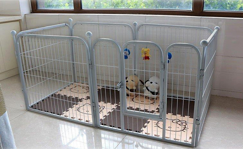 Premium Heavy Duty Metal Pet Dog Exercise Playpen Enclosure Fence Cage (70x80 x 6) - grandhubs.shop