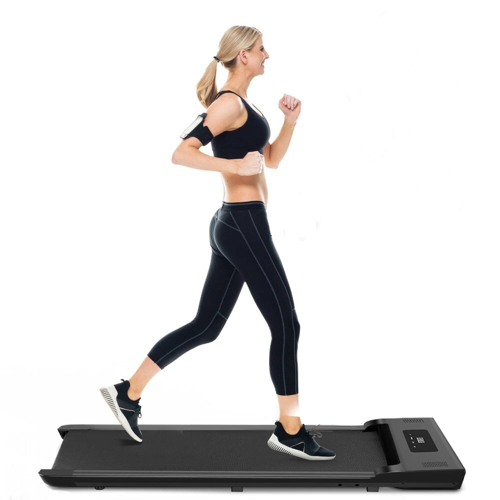 2-in-1 Fitness Electric Treadmill Exercise Machine Walking Running Pad