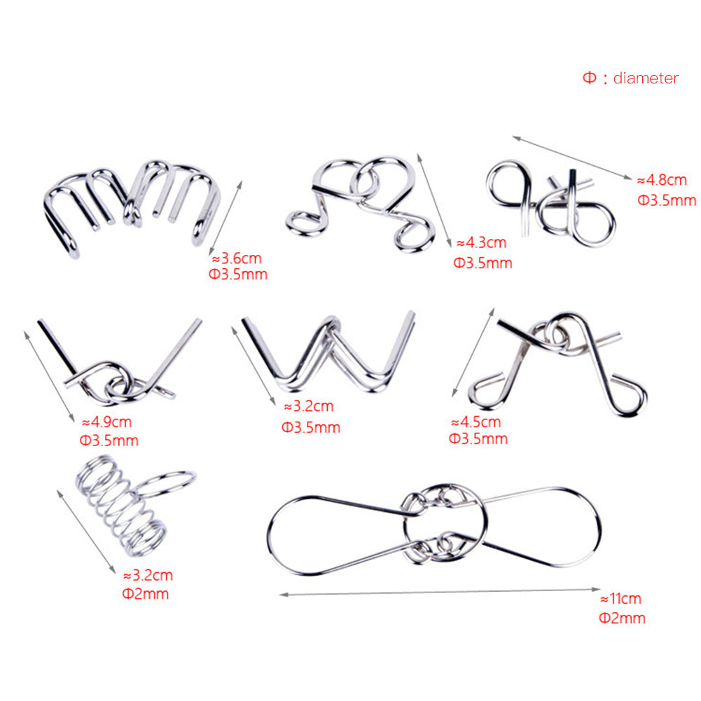 IQ Brain Teaser Metal Wire Puzzle Game Educational Toy - grandhubs.shop