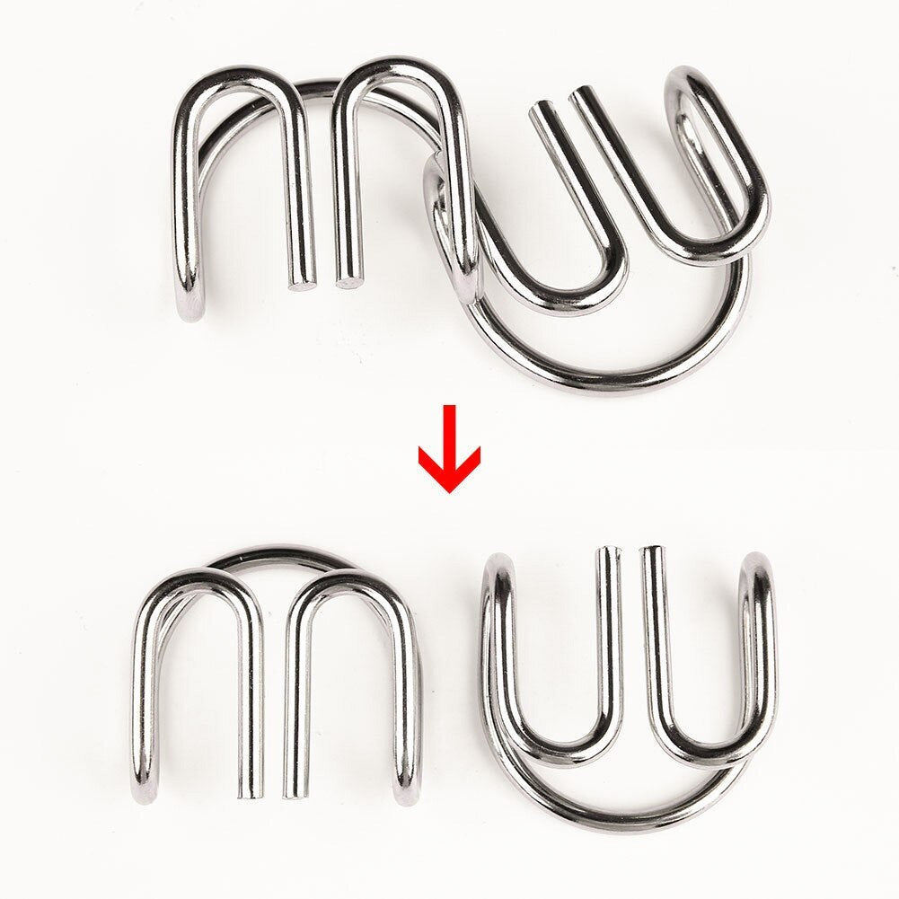 IQ Brain Teaser Metal Wire Puzzle Game Educational Toy - grandhubs.shop