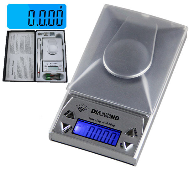 0.001g Diamond Milligram Digital Precision Pocket Scale 10 Gram - grandhubs.shop