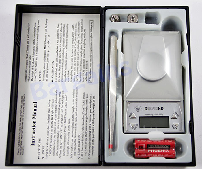 0.001g Diamond Milligram Digital Precision Pocket Scale 10 Gram - grandhubs.shop