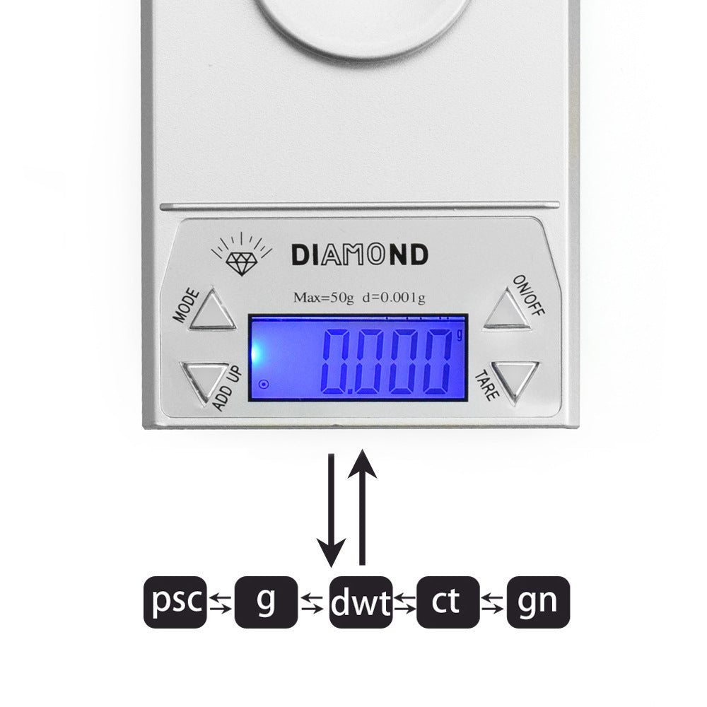 0.001g Diamond Milligram Digital Precision Pocket Scale 50 Gram - grandhubs.shop