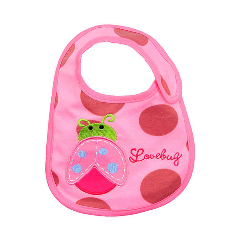 Premium Cotton Pink Ladybug Baby Bib