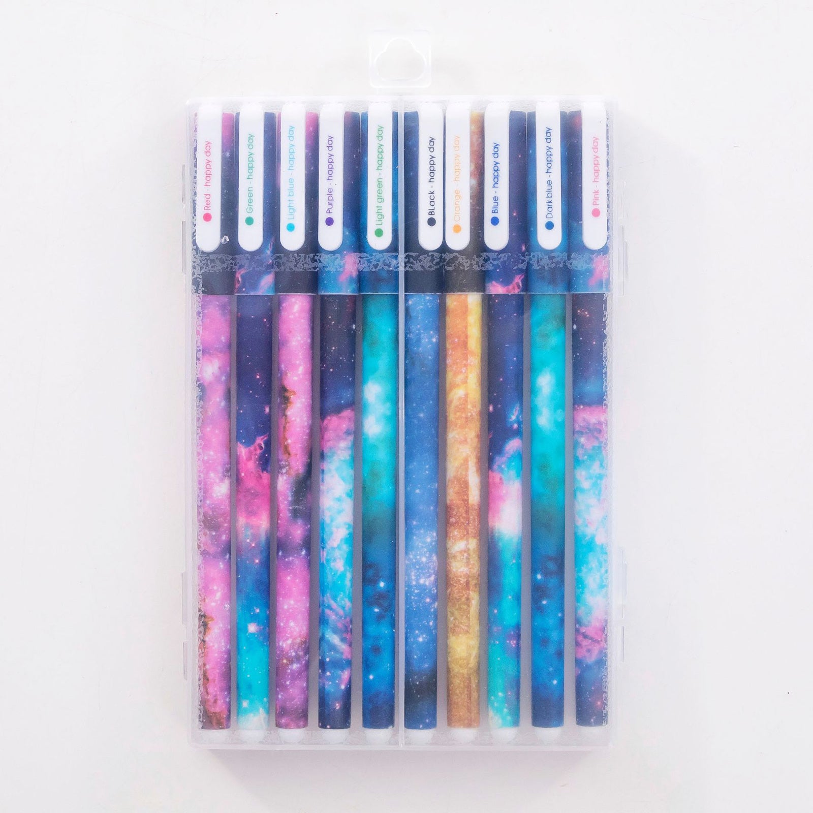 10 Pack Galaxy Colourful Gel Ballpoint Pens Set
