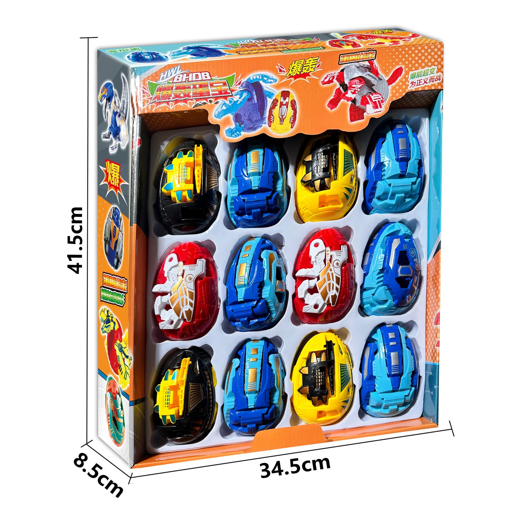 12-piece Dinosaur Transformer Collection Robot Transforming Toy Set