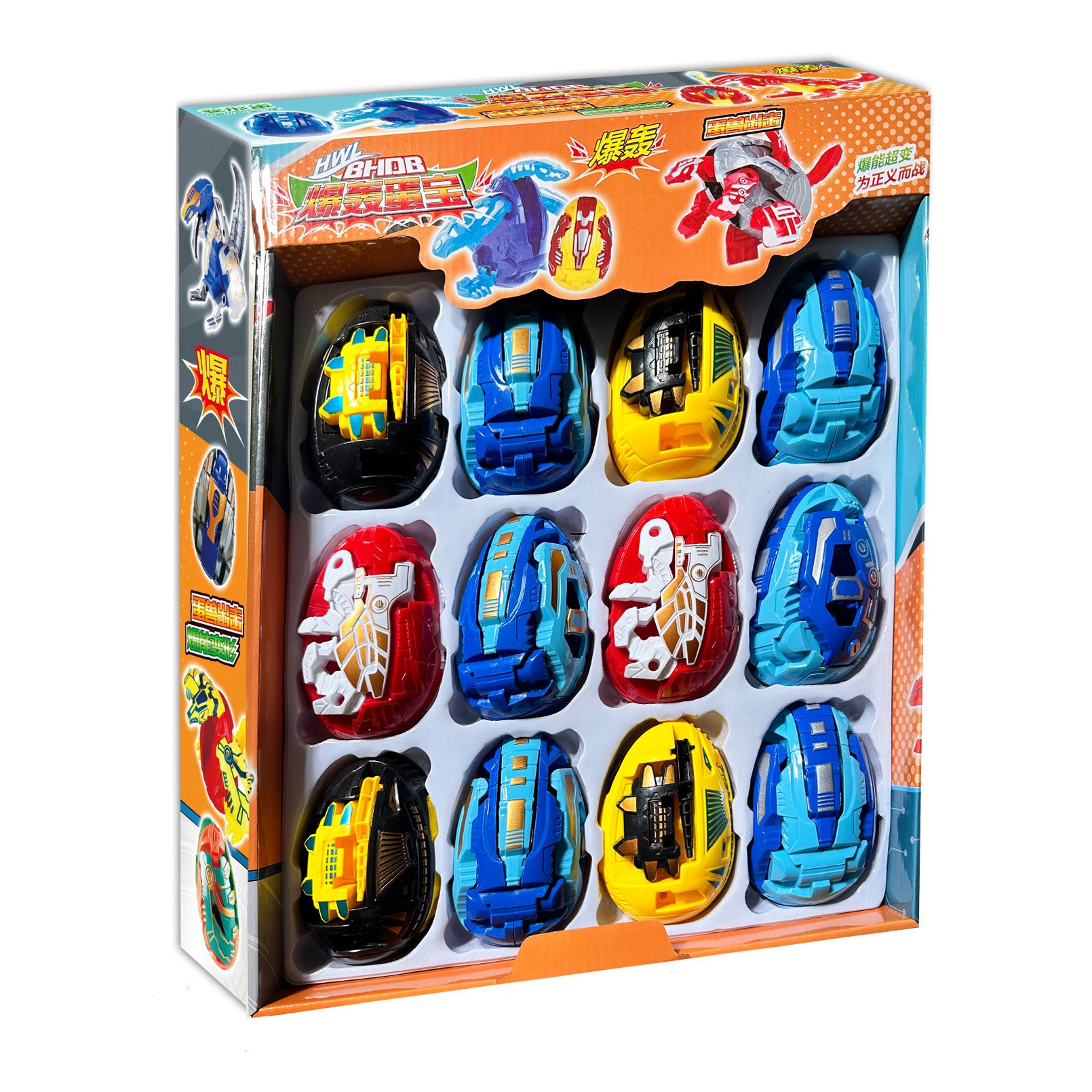 12-piece Dinosaur Transformer Collection Robot Transforming Toy Set