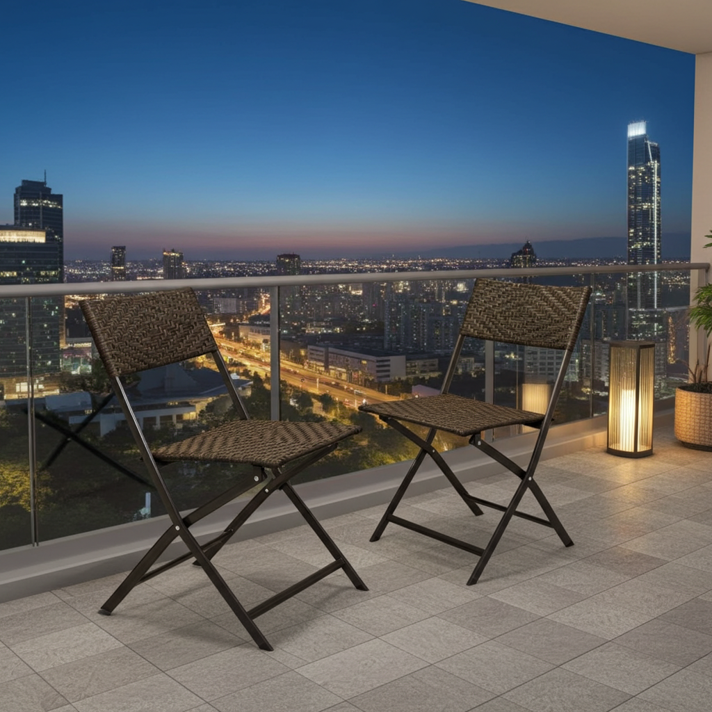 Alfresco 5 Piece Outdoor Setting (4 Rattan Chairs & Round Table)