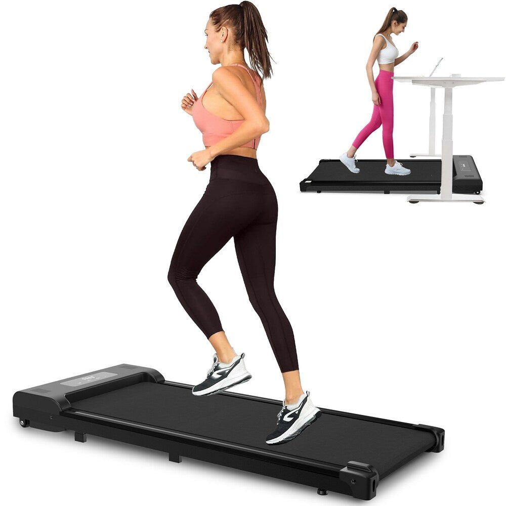 2-in-1 Fitness Electric Treadmill Exercise Machine Walking Running Pad