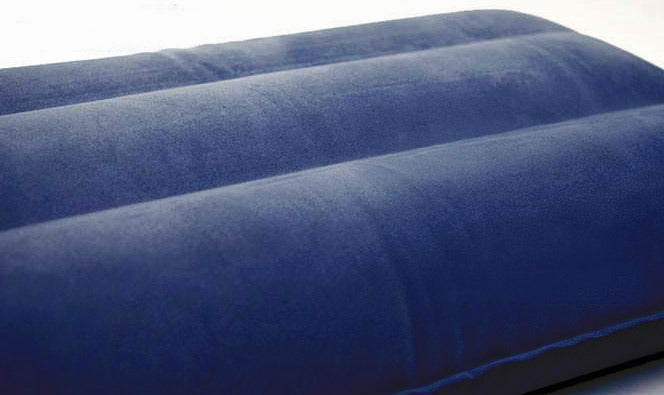 Inflatable Travel Pillow Head Rest Air Support Blow up Cushion (Navy)