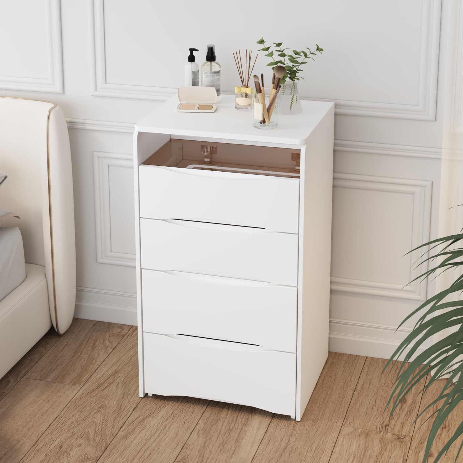 Luxury Multifunction LED Dressing Vanity Table with Mirror Drawers Stool