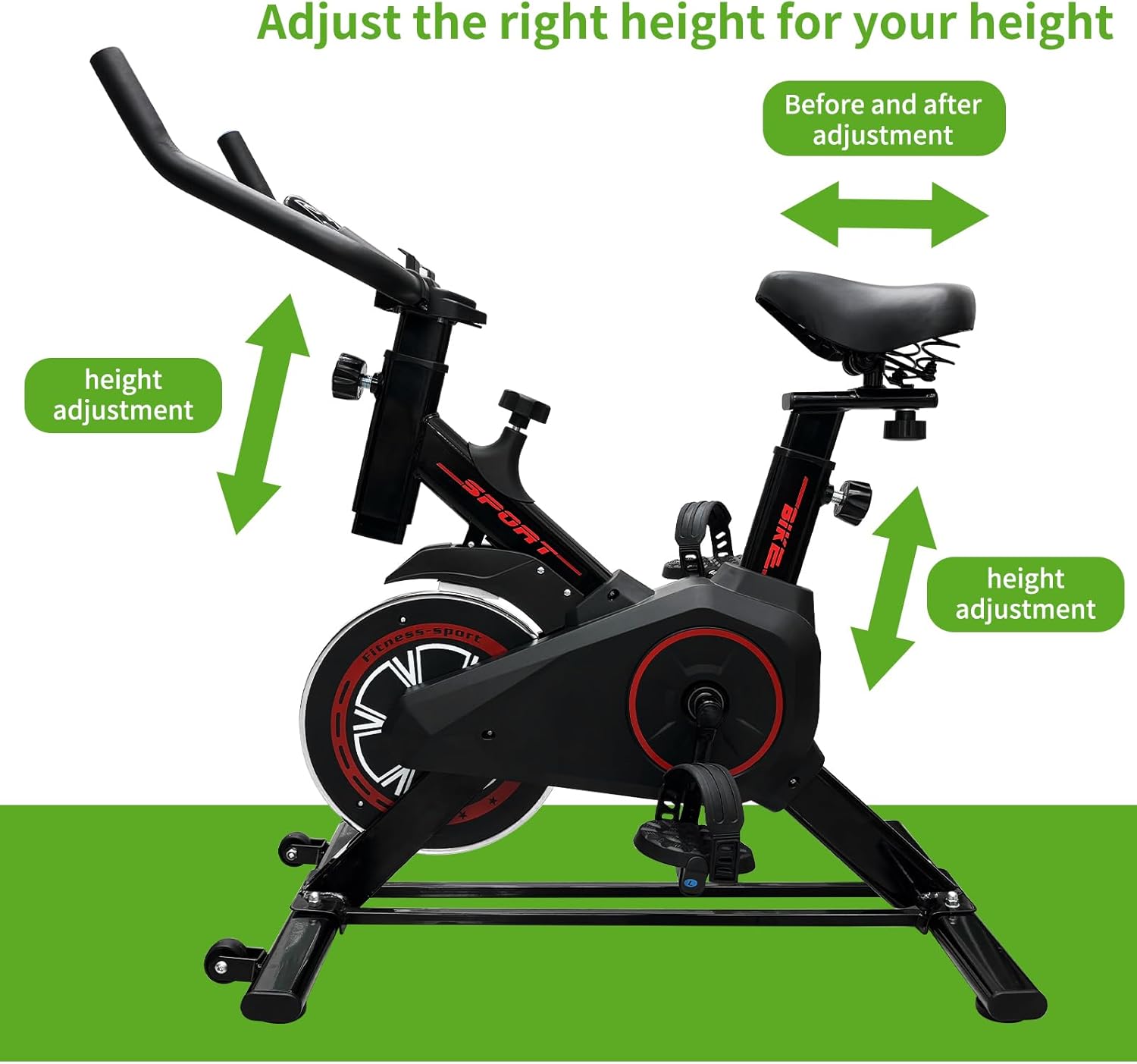 Fitplus Pro Advanced Stationary Fitness Exercise Spin Bike