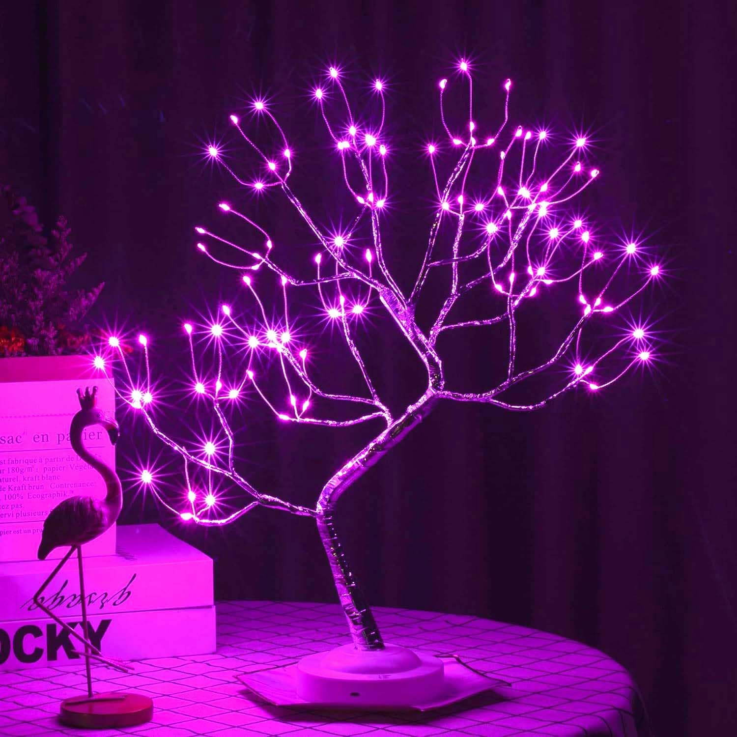 108 LED Firefly Fairy Light Spirit Tree Pink