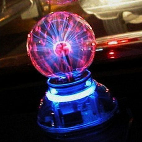Magical Plasma Ball Night Light Lamp 3-Inch Touch USB Desk Decor Globe