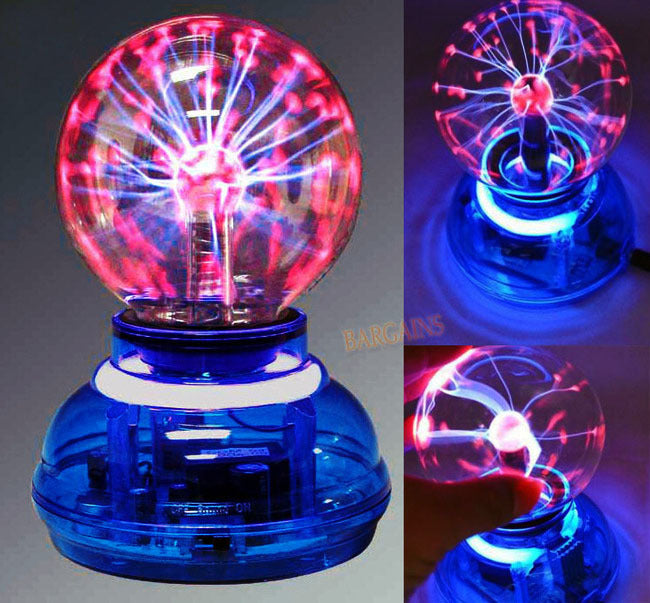 Magical Plasma Ball Night Light Lamp 3-Inch Touch USB Desk Decor Globe