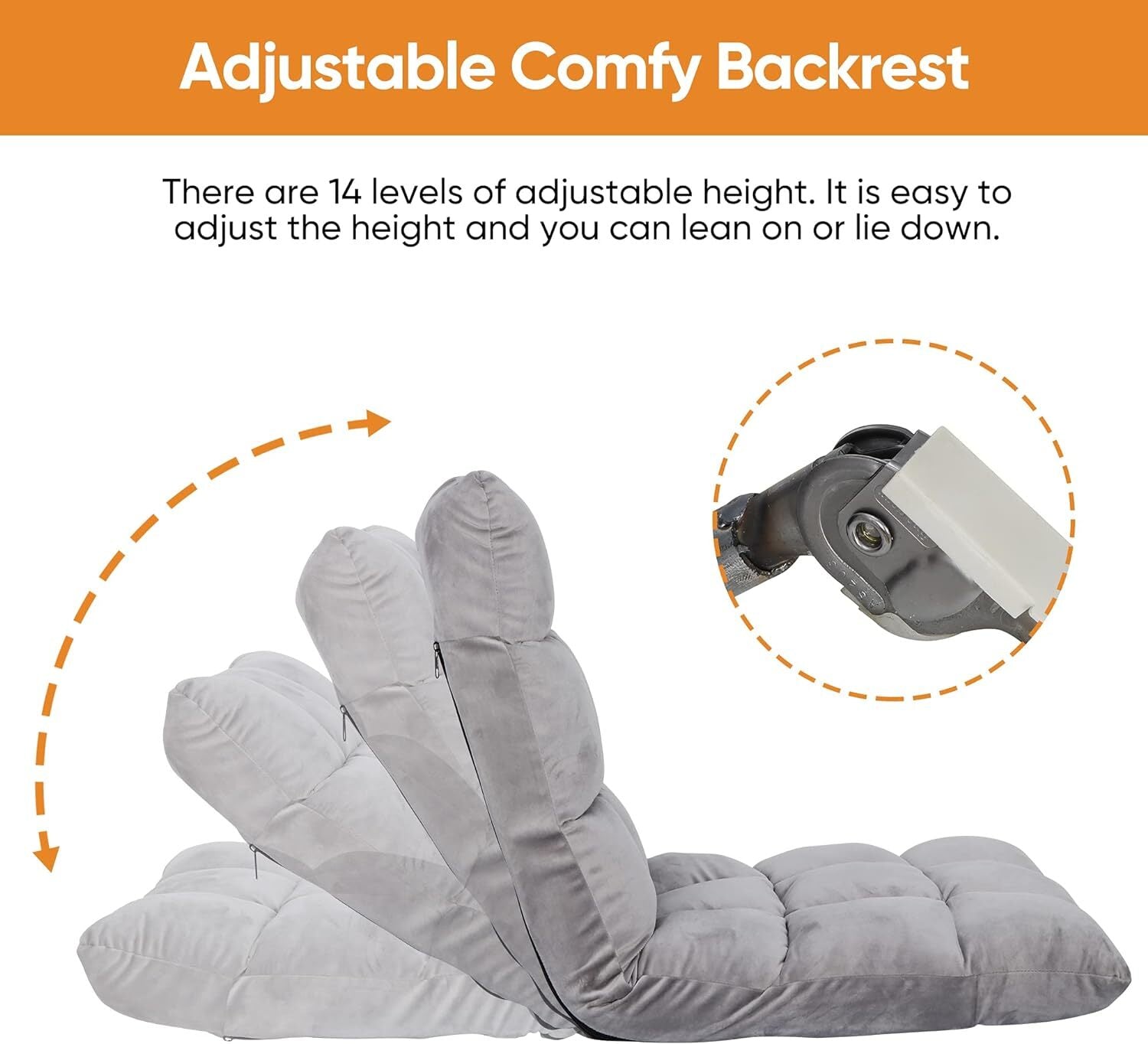 Varossa Versatile Adjustable Recliner Sofa Couch Yoga Chair (Large, Blue)