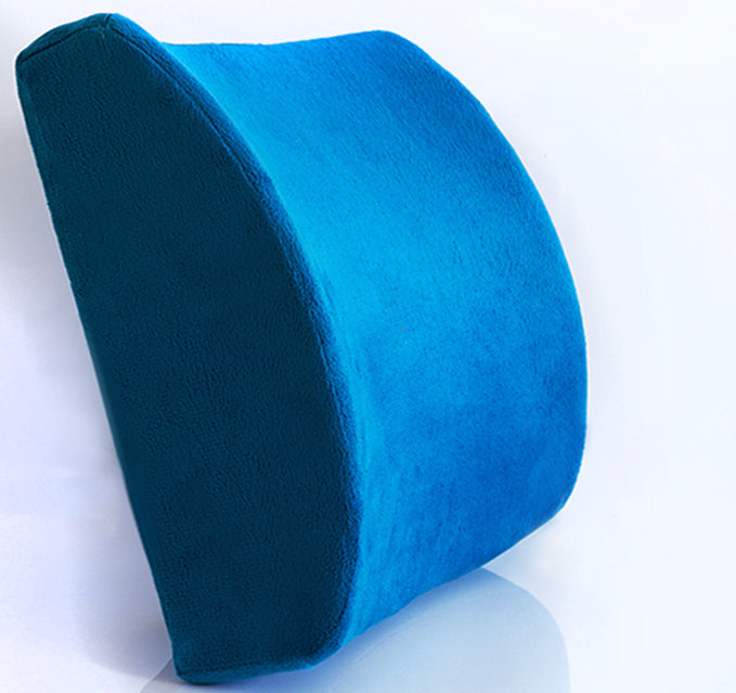 Multi-purpose Memory Foam Lumbar Back Support Cushion Pillow (Blue)