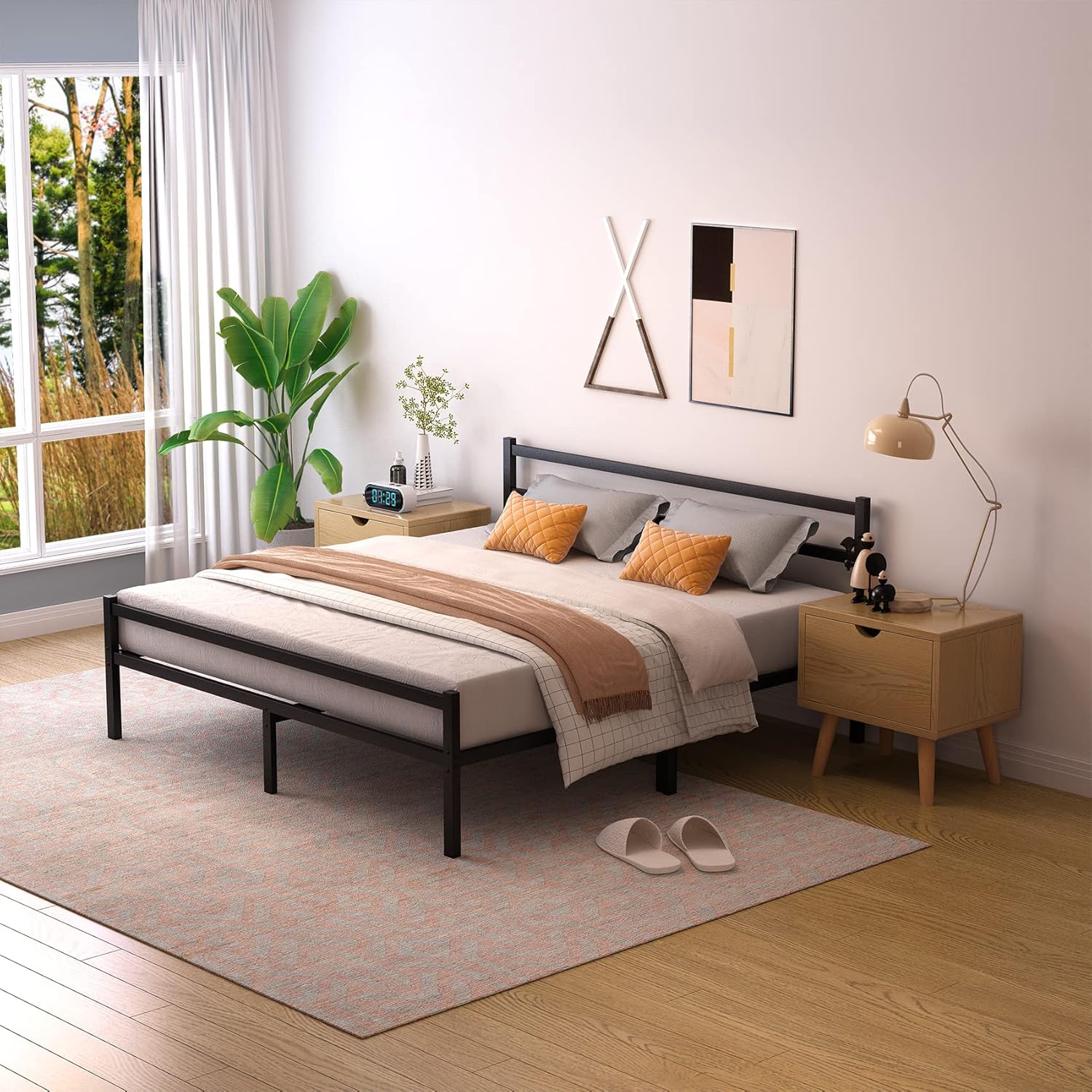 Ultimate Comfort Queen Innerspring Mattress & Heavy-Duty Bed Frame Set