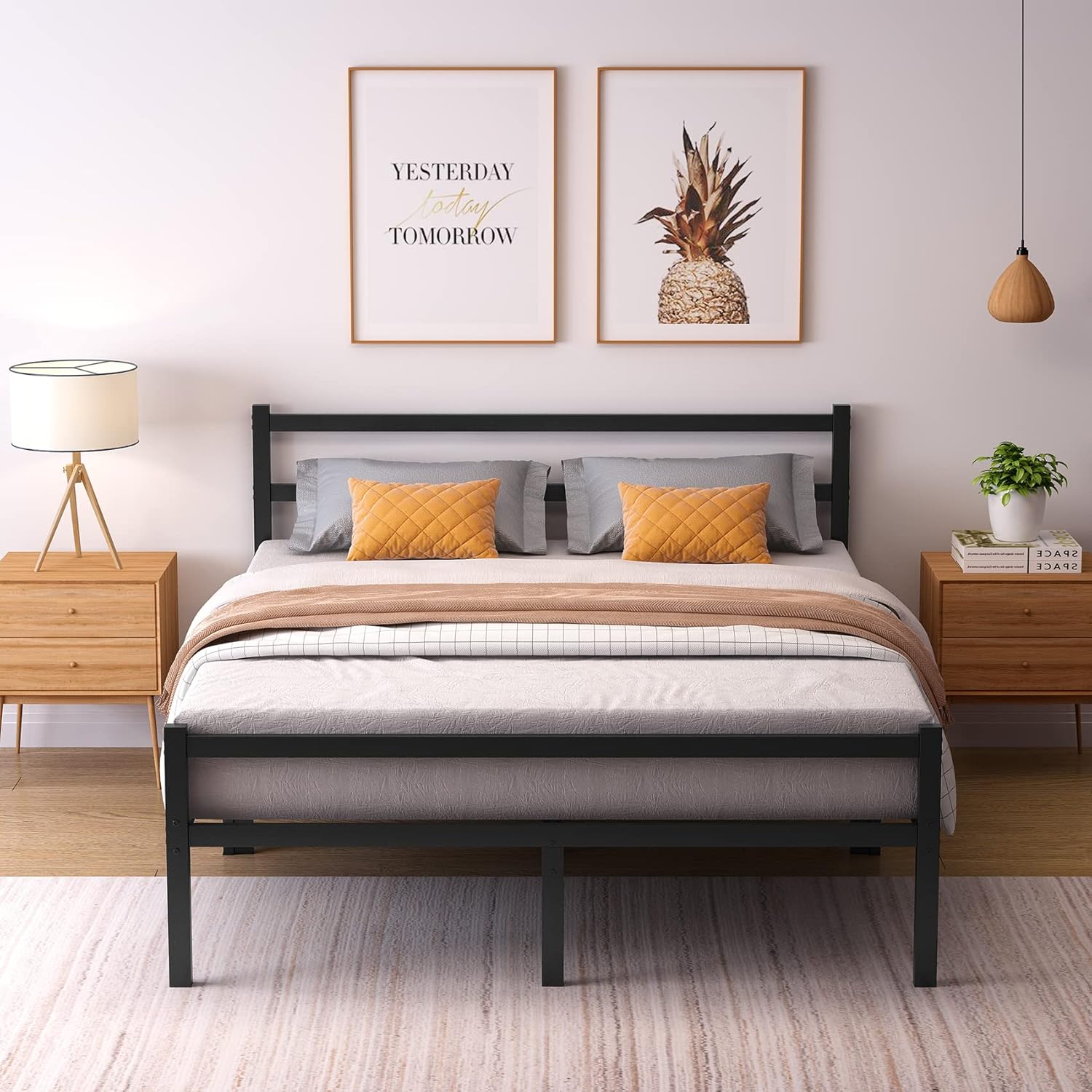 Ultimate Comfort Queen Innerspring Mattress & Heavy-Duty Bed Frame Set