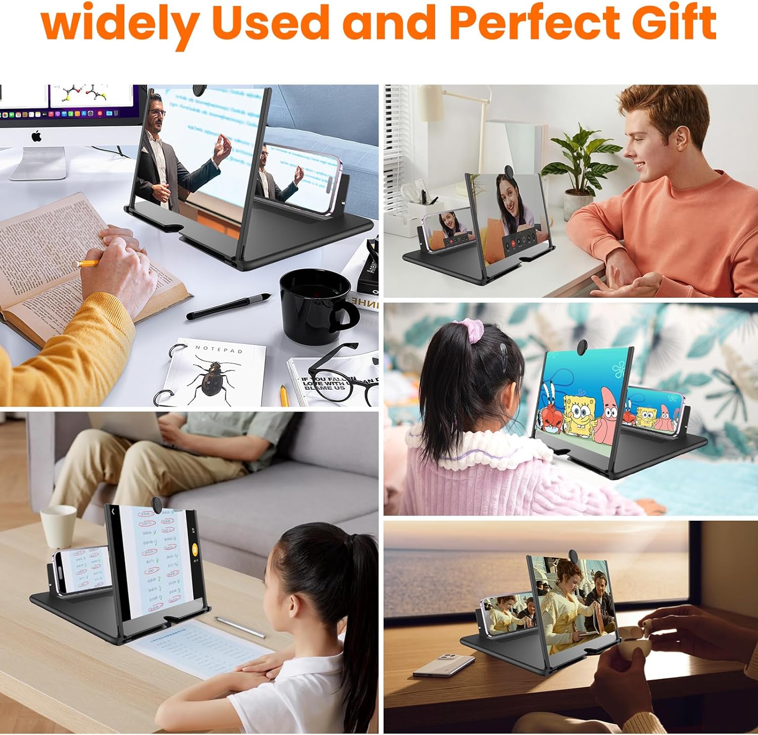 12" Ultra HD 3D Phone Screen Magnifier Movie Video Amplifier