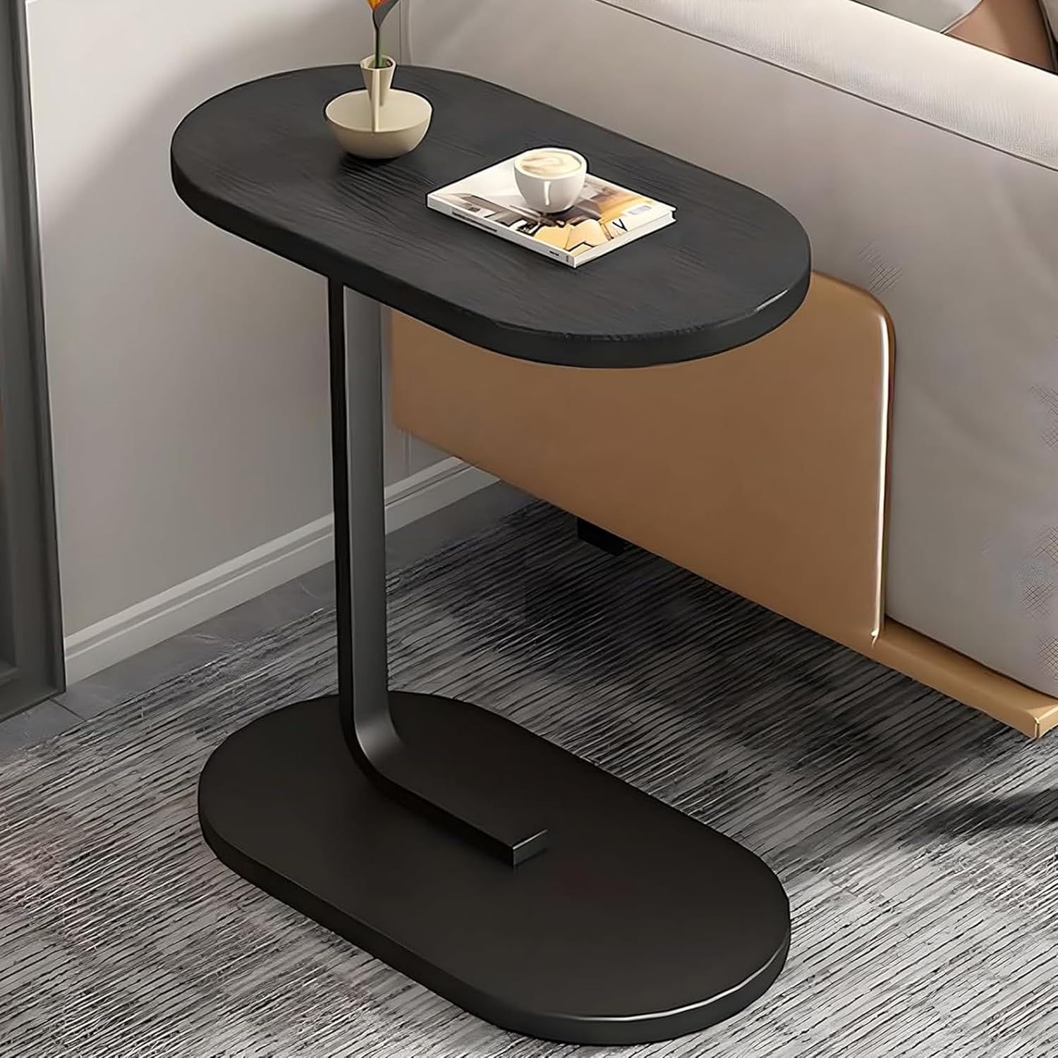 Cogency Sofa Bed Side Table Laptop Desk Accent Coffee Stand (Black)