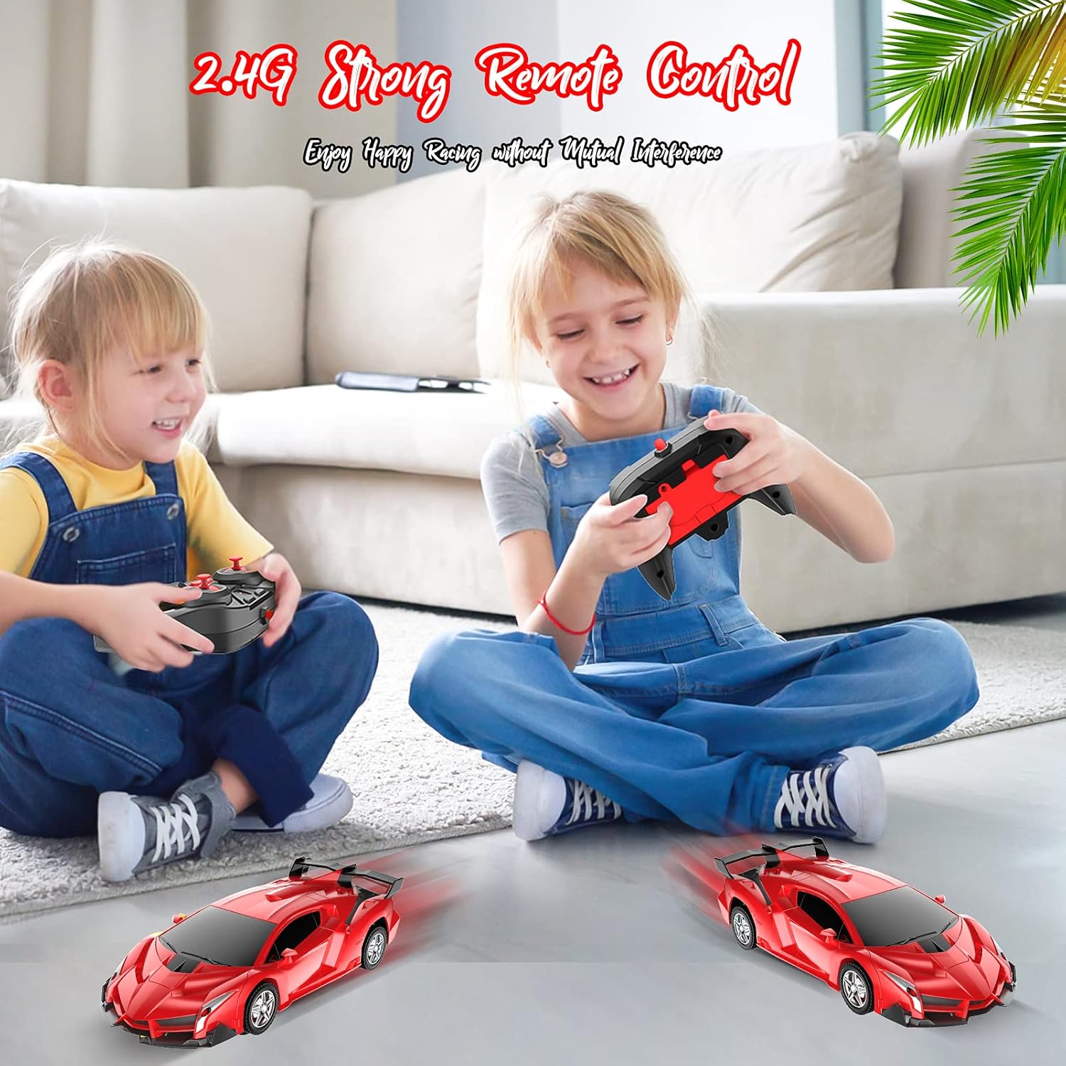 2 In 1 Robot Lamborghini Super Transformer Remote Control Car Toy (Red)
