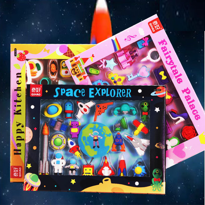 Space Explorer Eraser Set - 21 Erasers