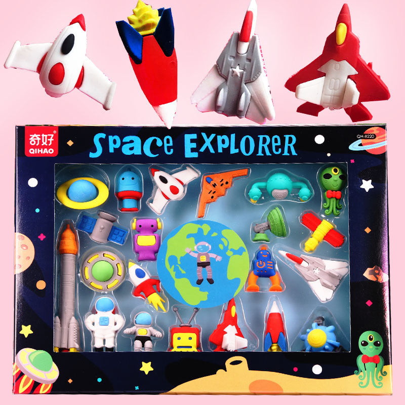 Space Explorer Eraser Set - 21 Erasers
