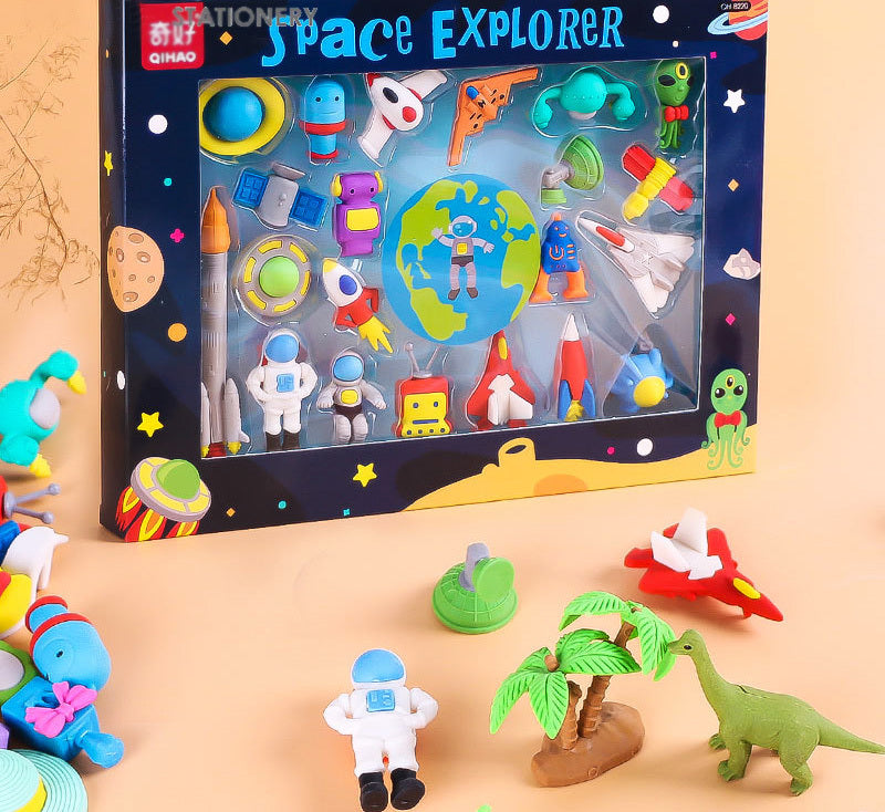 Space Explorer Eraser Set - 21 Erasers