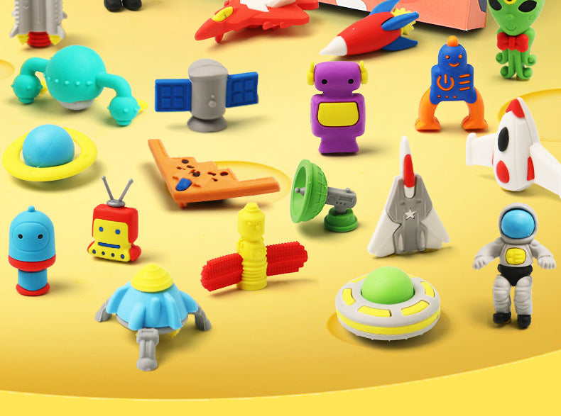 Space Explorer Eraser Set - 21 Erasers