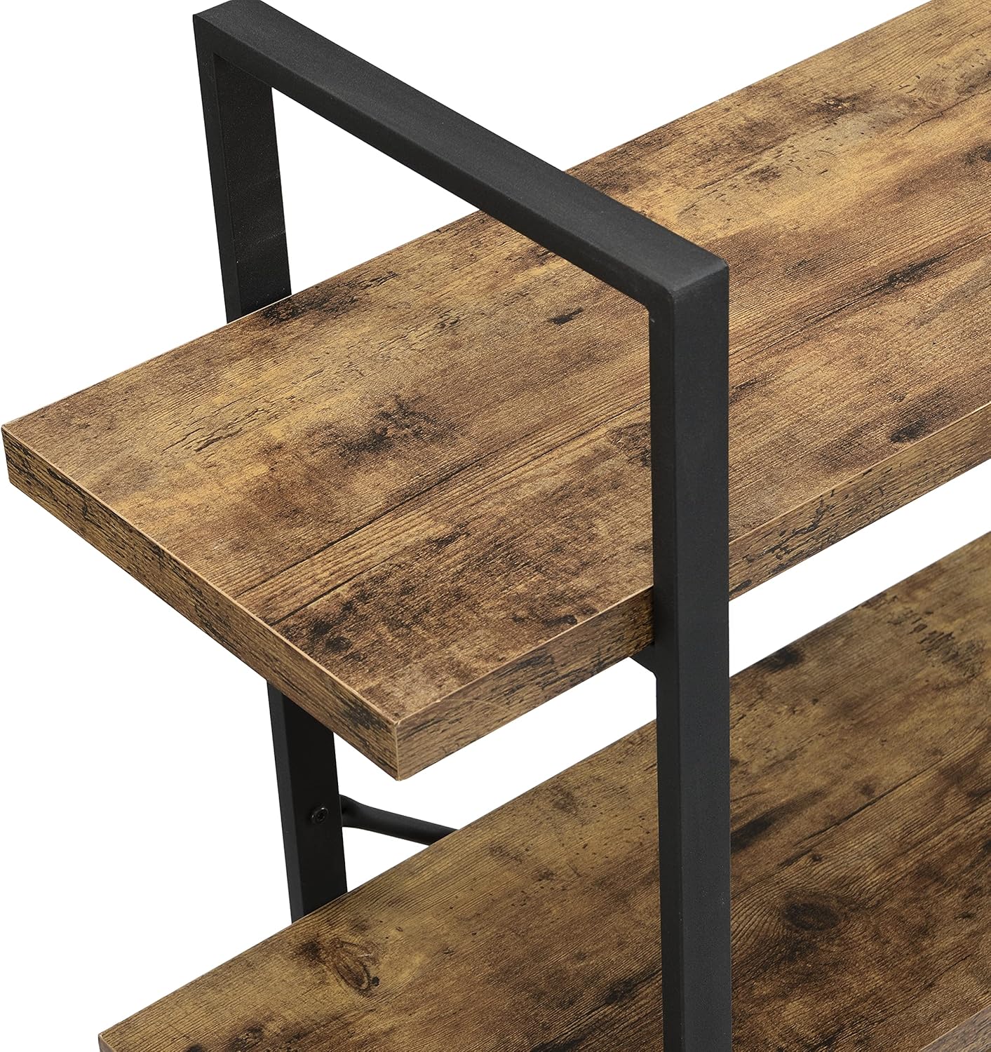 Envision Rustic 4-Tier Bookcase Storage Shelf Organizer