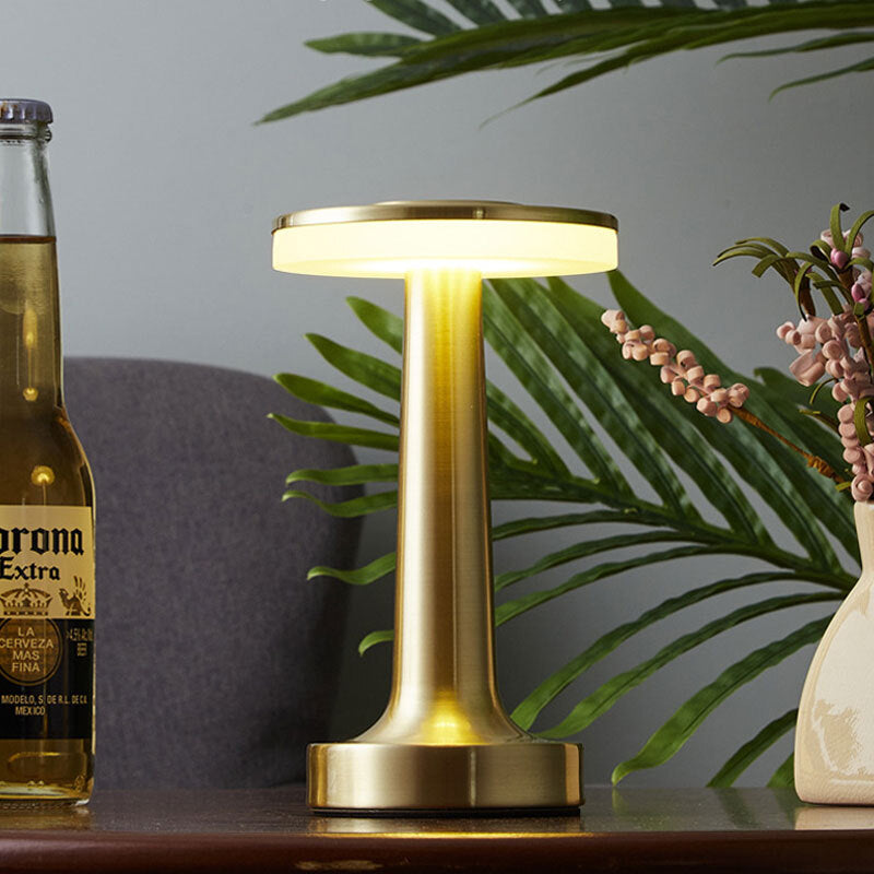 Luxe LED Table Lamp Portable Cordless Touch Sensor Night Light (Gold)