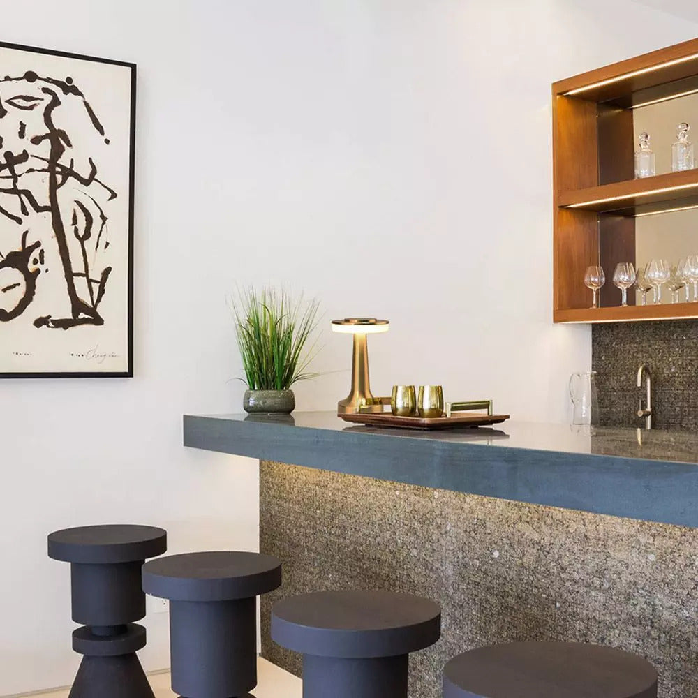 Luxe LED Table Lamp Portable Cordless Touch Sensor Night Light (Gold)