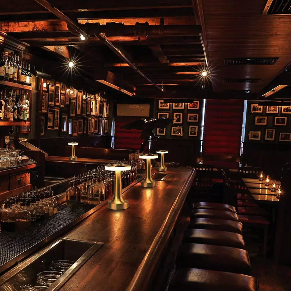 Luxe LED Table Lamp Portable Cordless Touch Sensor Night Light (Gold)