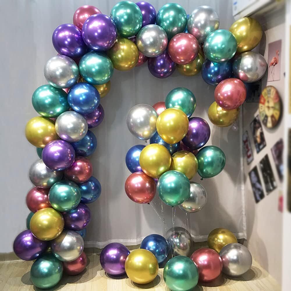 100 PCS Colourful Metallic Mini Balloons Party Decorations