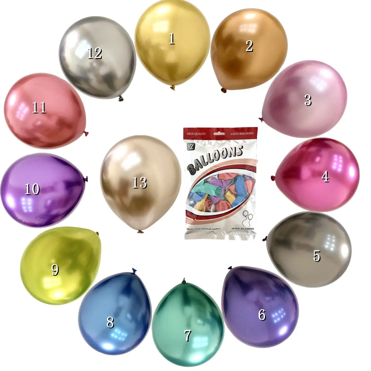 100 PCS Colourful Metallic Mini Balloons Party Decorations